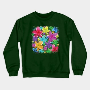 Plumerias Flowers Dream Crewneck Sweatshirt